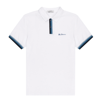 T-Shirts Ben Sherman Ben Sherman Placket Interest SS Polo T-Shirt 0063363-010 White
