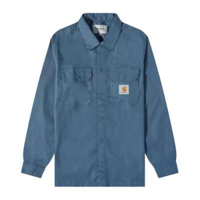 Shirts Men Carhartt WIP Master Lifestyle Shirt I027579-0WAXX Blue