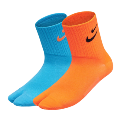 Socks Nike Nike Wildcard Double Swoosh Ankle Socks (2 Pairs) CK0106-903 Blue Orange