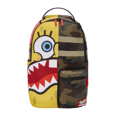 Backpacks Sprayground Sprayground Spongebob Split DLXR Backpack 910B3505NSZ Green Yellow