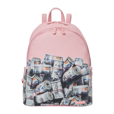 Backpacks Sprayground Sprayground New Money Stacks Pink Backpack DLX 910B4634NSZ Grey Pink