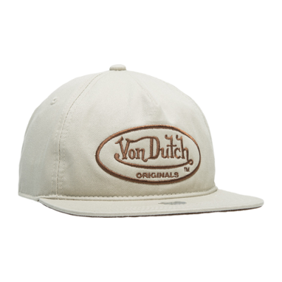 Caps Von Dutch Von Dutch Originals Unstructed Utica Twill Snapback Cap 7030232-SND Beige